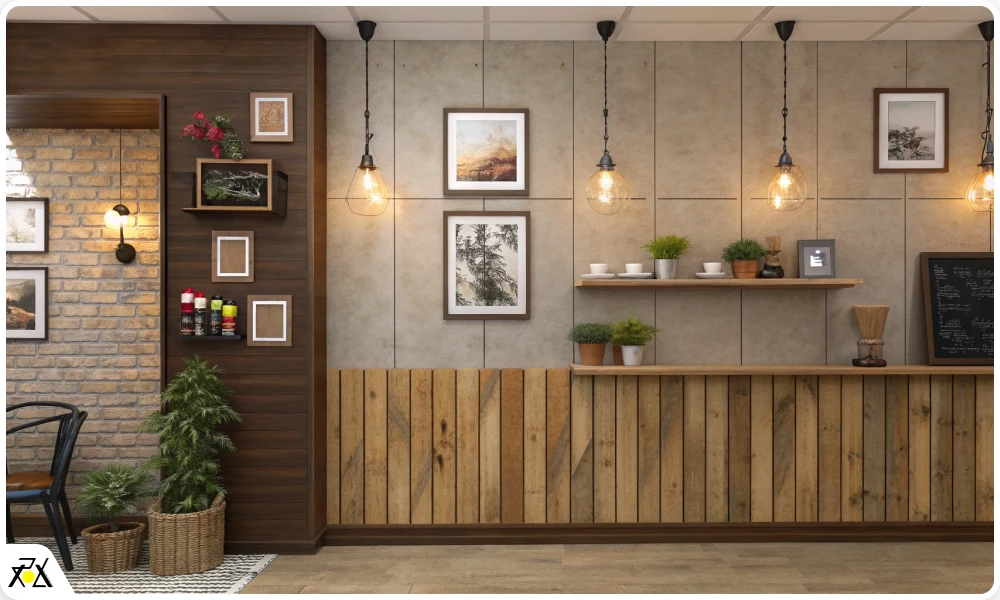 طراحی دیوار کافه